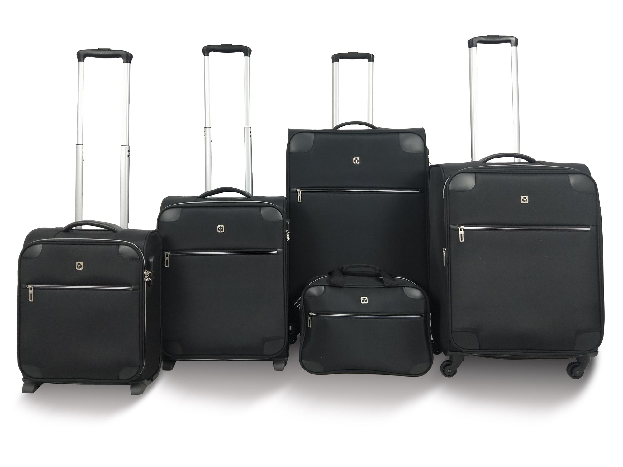 QUBEd Radian 5 Piece Luggage Set Go Places